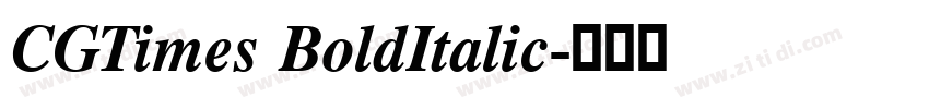 CGTimes BoldItalic字体转换